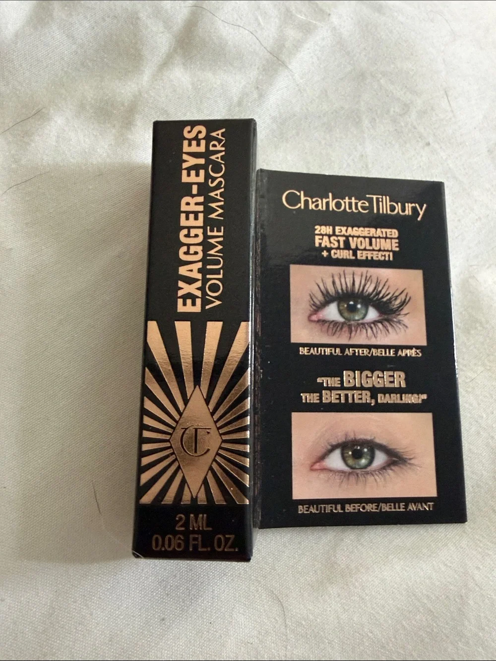 Charlotte Tilbury Exagger-Eyes Volume Mascara — Black with Rose Gold Accents